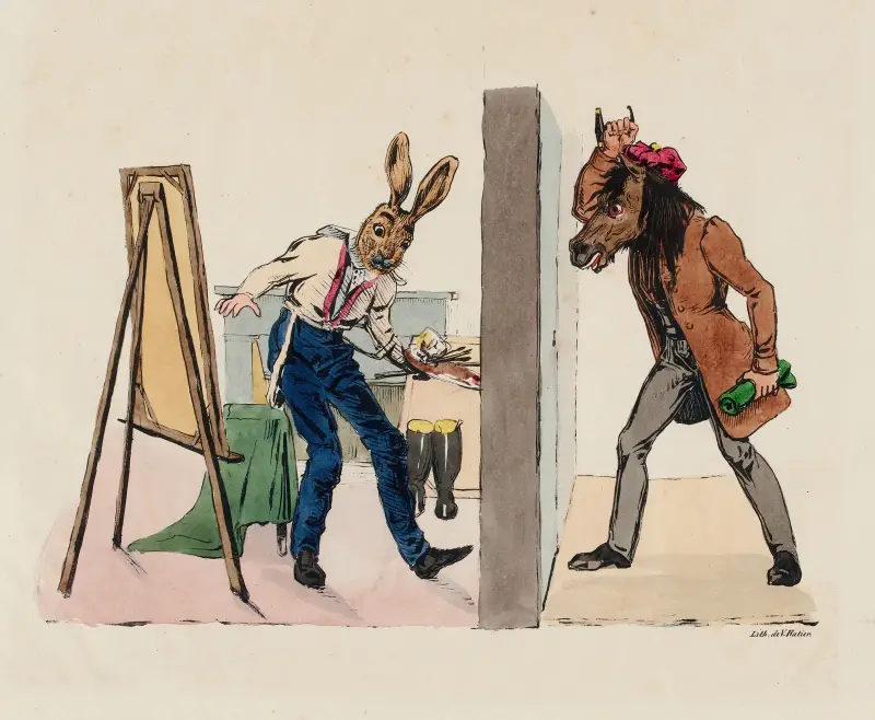 A la fin on perd patience av Charles-Joseph Traviès de Villers