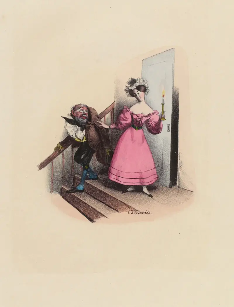 Farväl, gycklare, var lugn, jag kommer tillbaka av Charles-Joseph Traviès de Villers