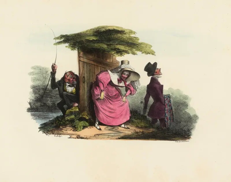 Ah Dieu de Dieu Je vois la lune av Charles-Joseph Traviès de Villers
