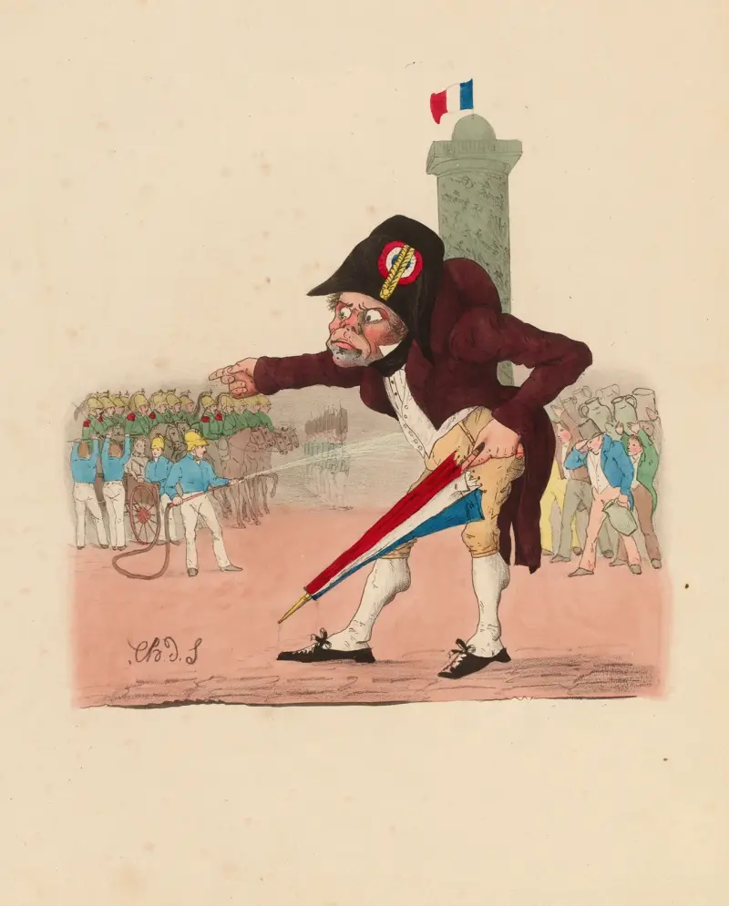 Aux armes citoyens En avant les cruches av Charles-Joseph Traviès de Villers