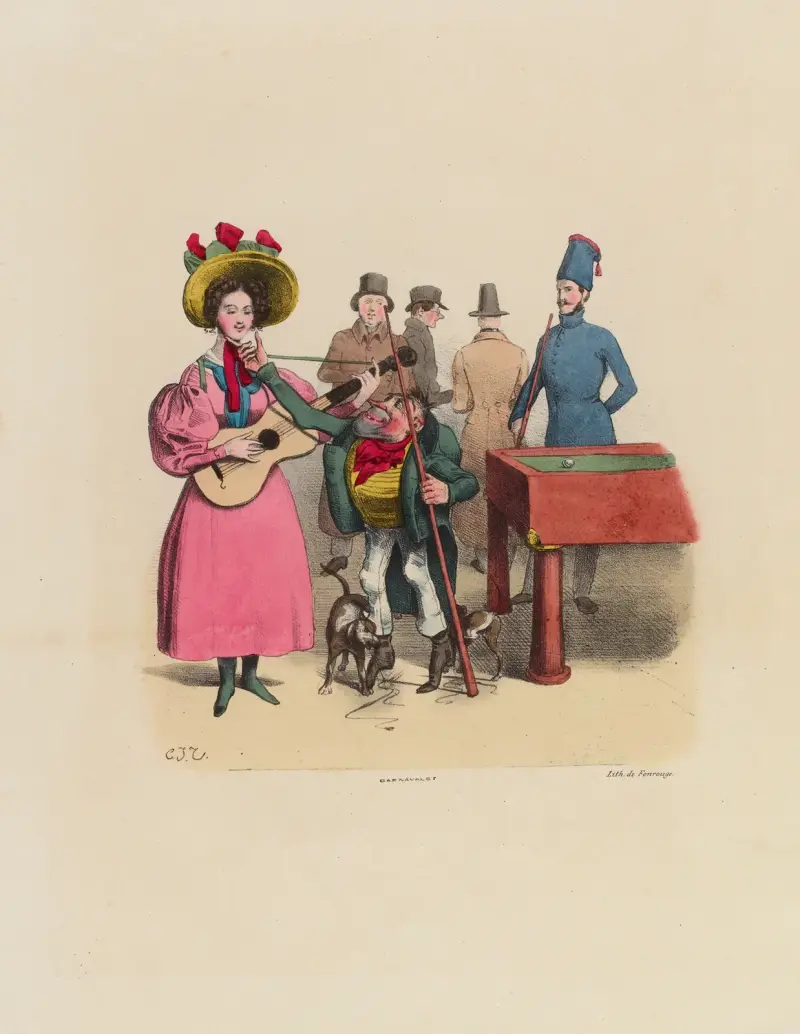Komm doch zu mir, kleines Schelmenstück, wir werden Schreckliches anstellen von Charles-Joseph Traviès de Villers