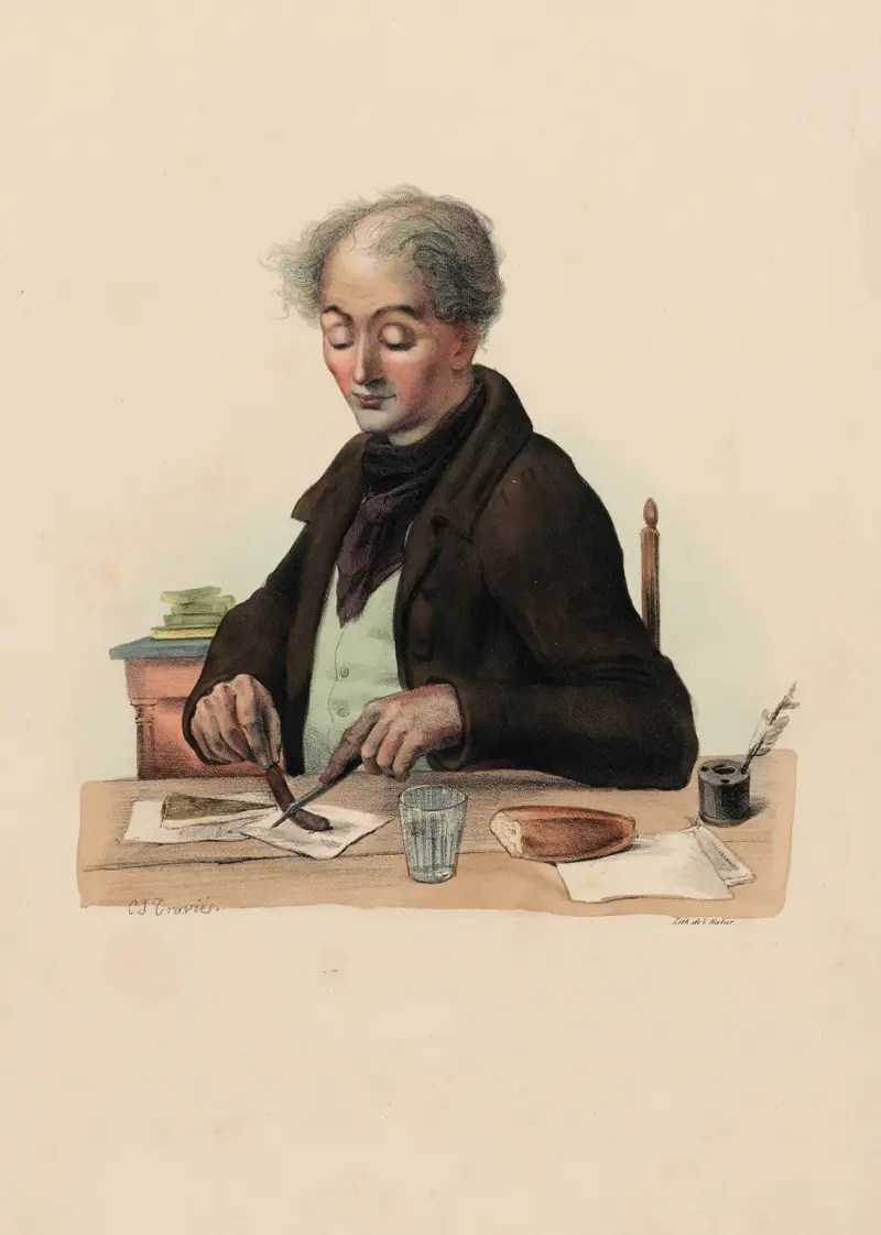 Den magra middagen av Charles-Joseph Traviès de Villers