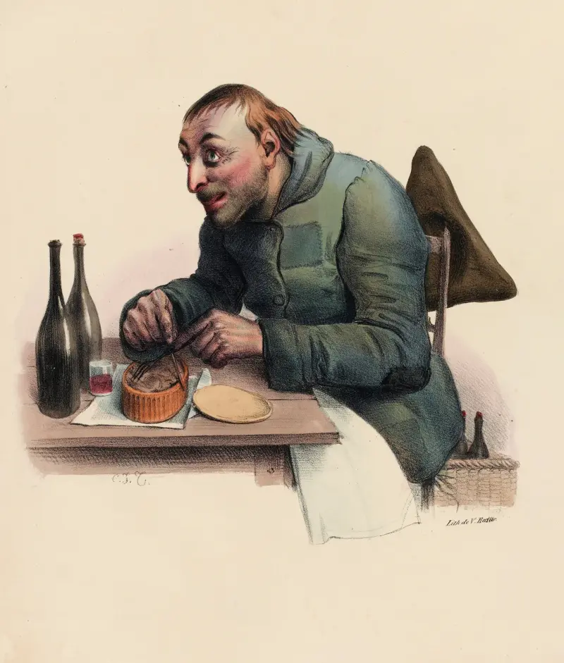 Tiggaren hemma hos sig av Charles-Joseph Traviès de Villers