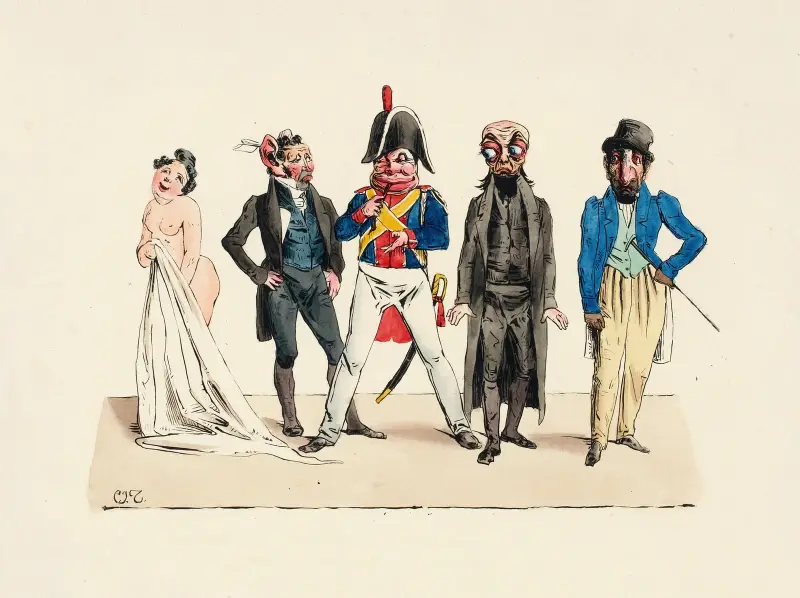 De fem sinnena av Charles-Joseph Traviès de Villers