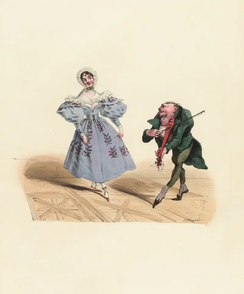 M. Mayeux maître de la danse av Charles-Joseph Traviès de Villers