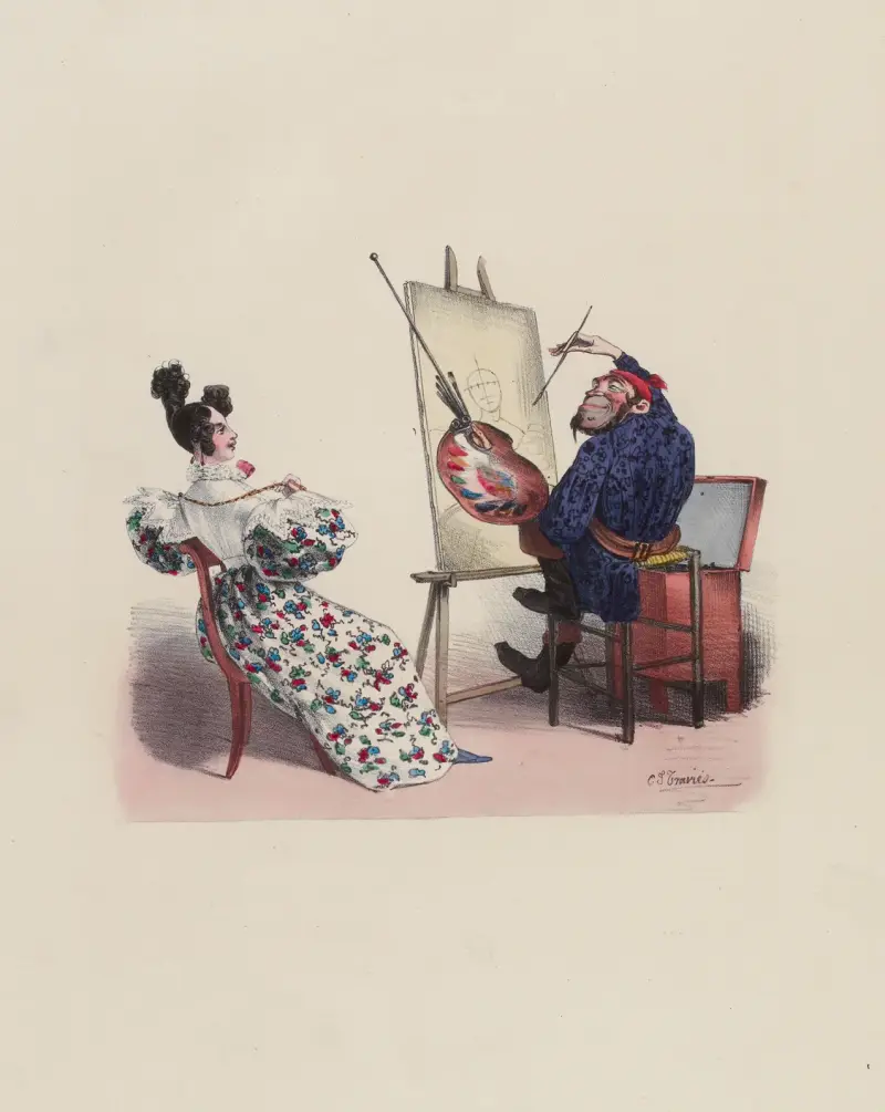 Mayeux, klassisk målare av Charles-Joseph Traviès de Villers