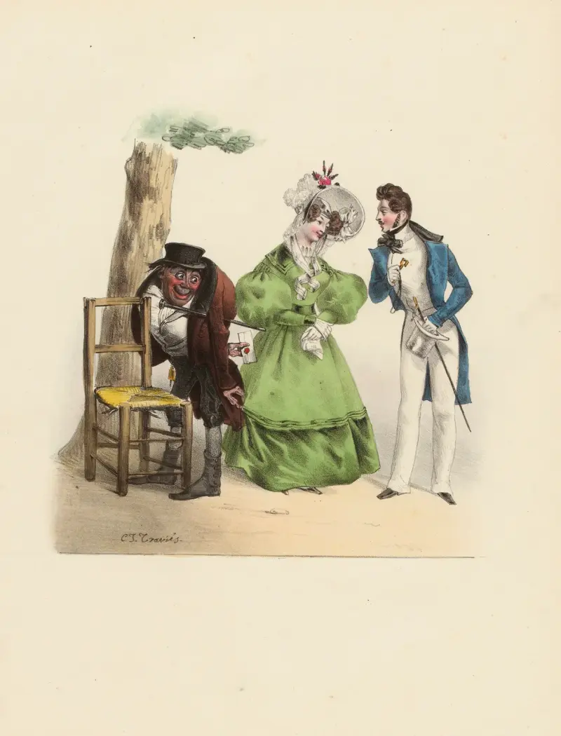 Mayeux får svar på tal av Charles-Joseph Traviès de Villers