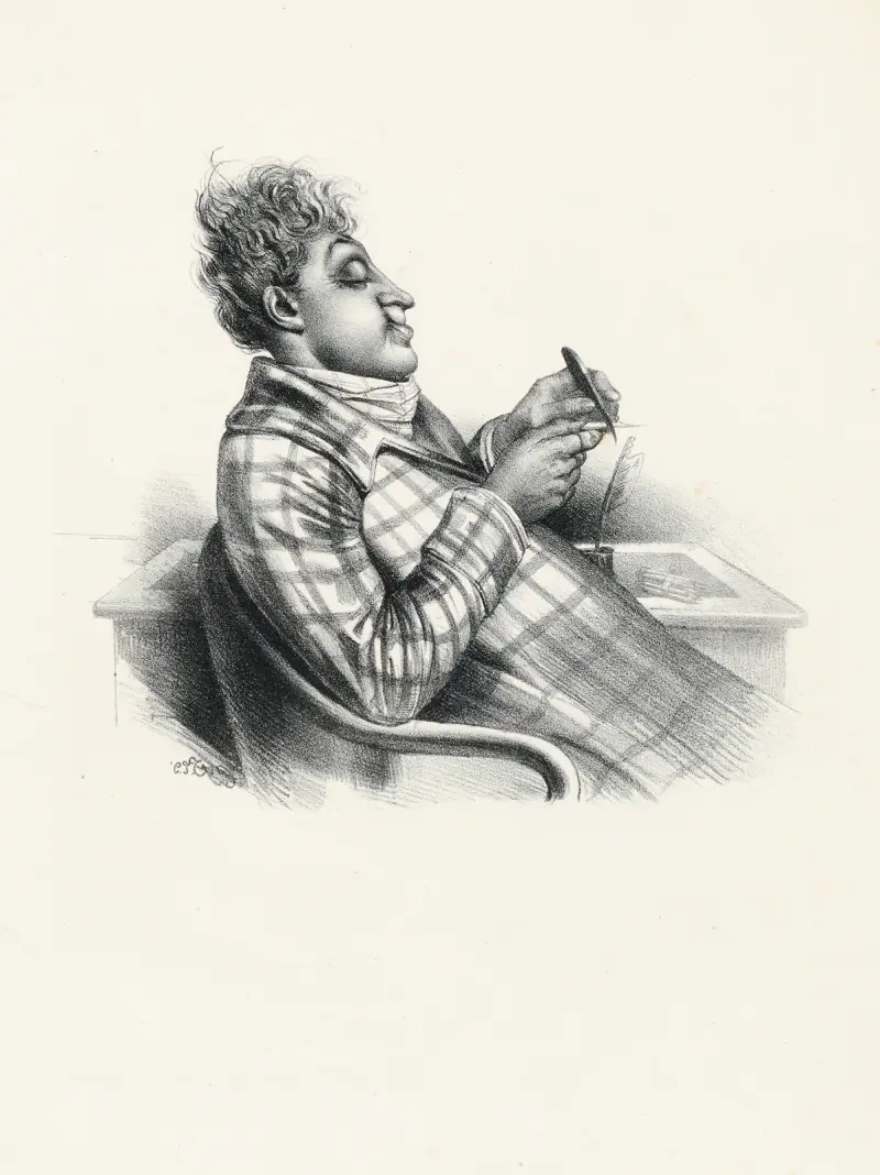 Mr.Cuinat.Chef de Bureau – 12000 Frs. d’appointements av Charles-Joseph Traviès de Villers