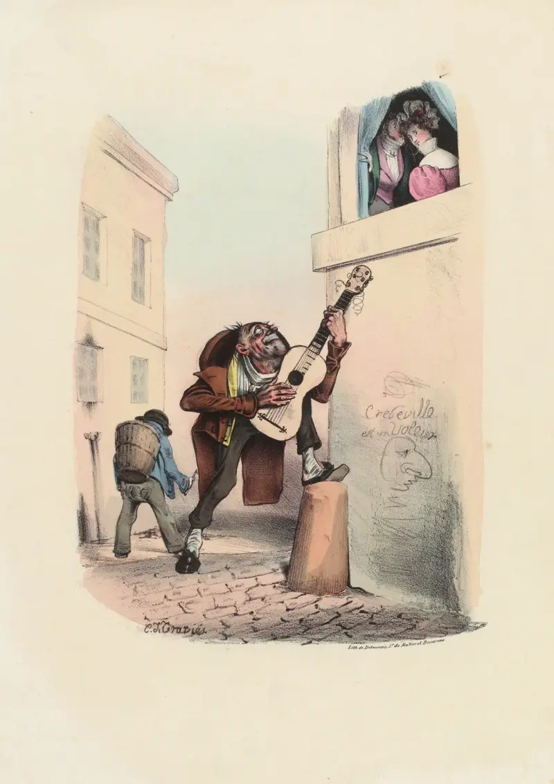 Mr. Mahieu troubadour. av Charles-Joseph Traviès de Villers