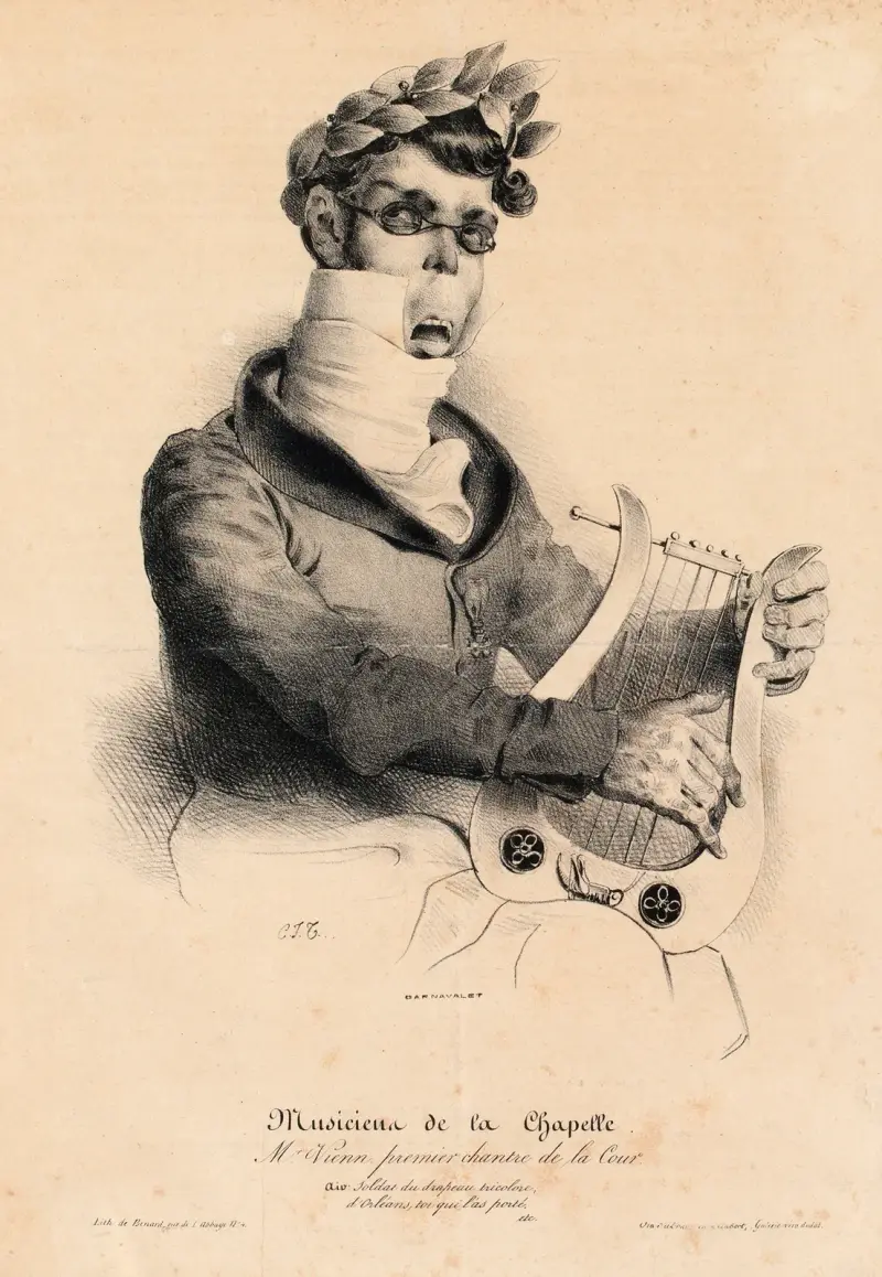 Mr. Vienn, premier chantre de la Cour av Charles-Joseph Traviès de Villers