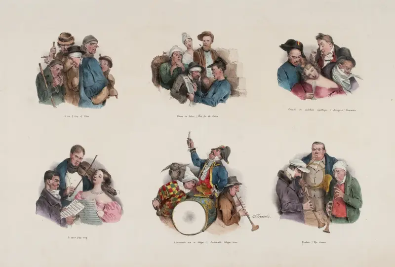 Små grimaser av Traviès av Charles-Joseph Traviès de Villers