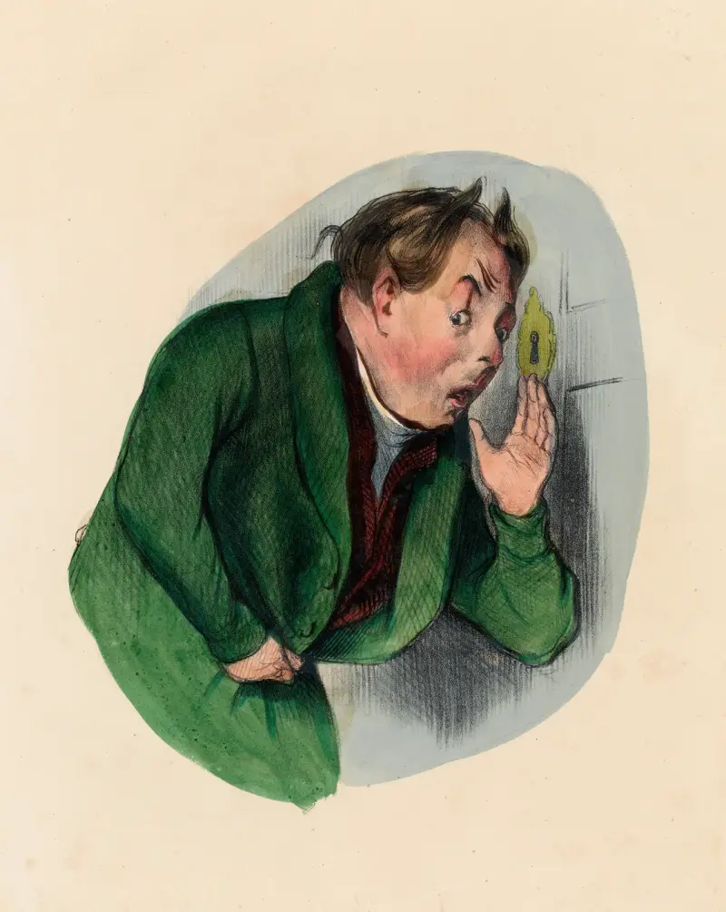 Quelle horreur c’est ma femme. Shame it is my wife av Charles-Joseph Traviès de Villers