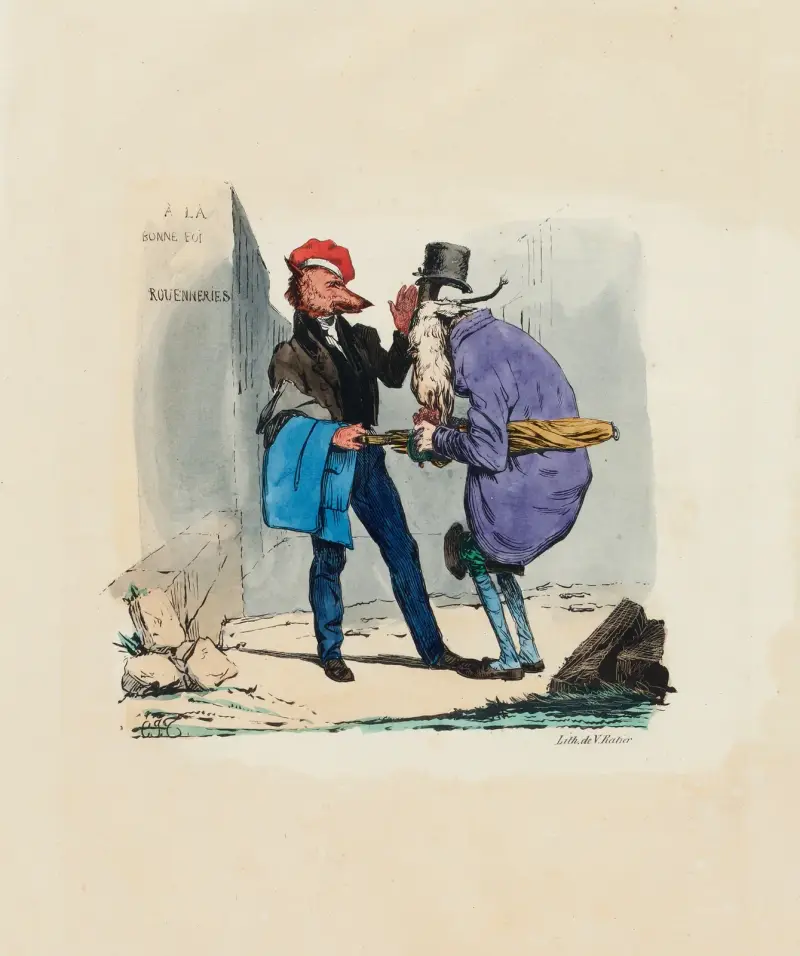 Tout flatteur vit aux dépens de celui qui l’écoute av Charles-Joseph Traviès de Villers