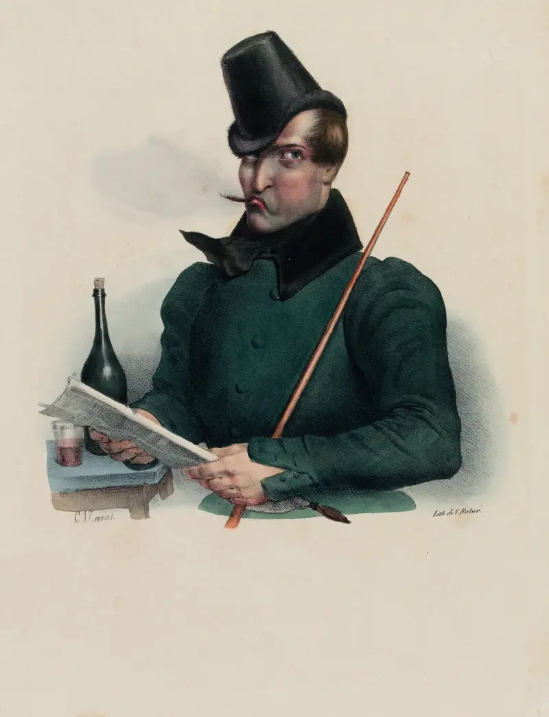En student som gör sin rätt på Estaminet av Charles-Joseph Traviès de Villers