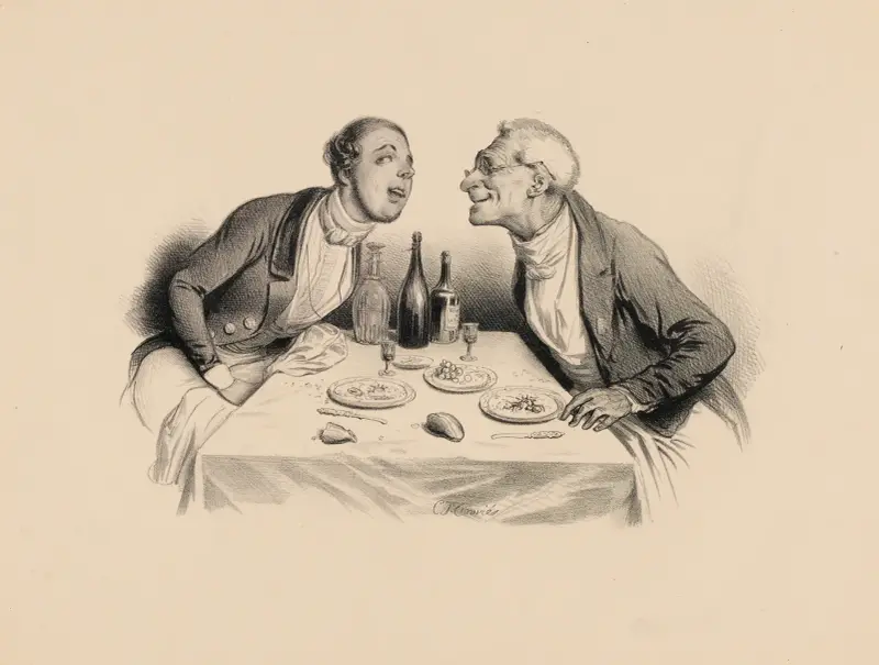 Un scélérat de neveu.N°2.Parole d’honneur mon oncle, la petite brune a toujours les yeux sur vous av Charles-Joseph Traviès de Villers