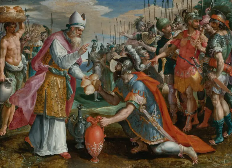 Abraham a Melchisedech, Maerten De Vos
