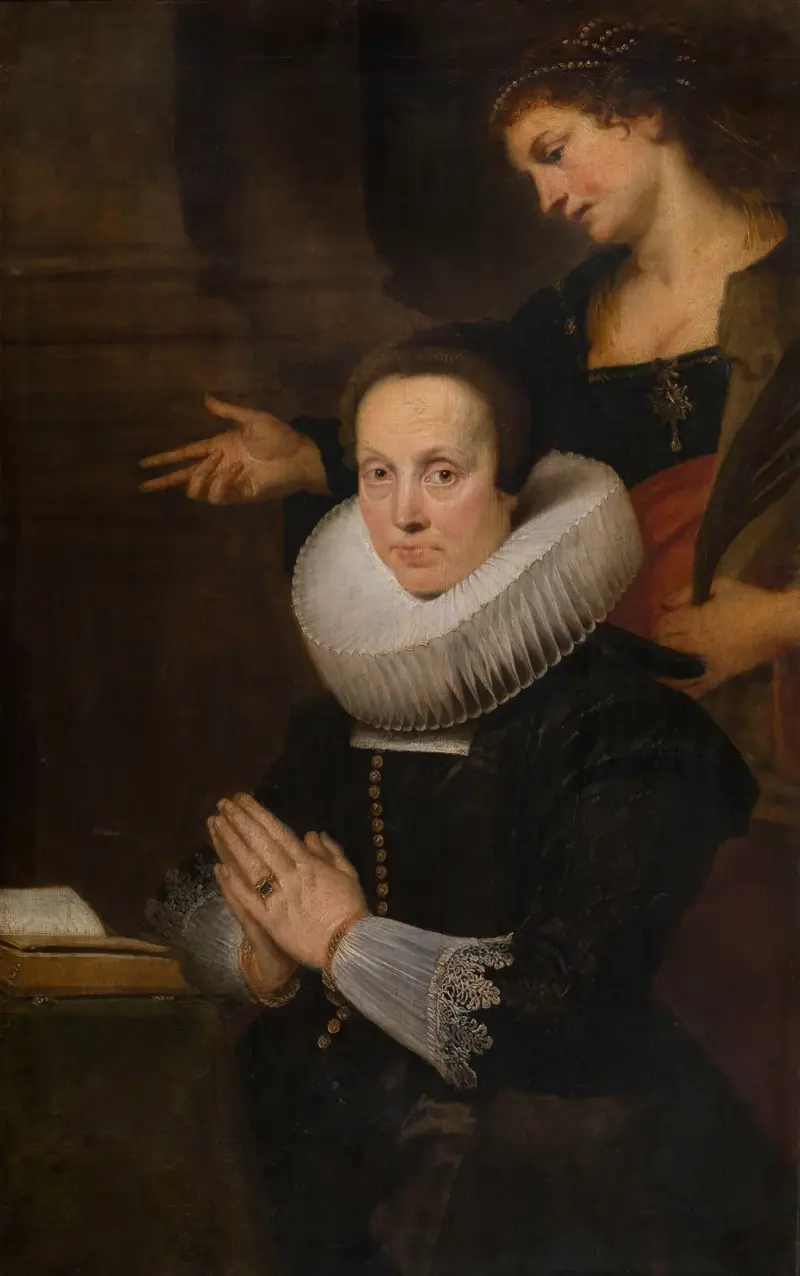 Barbara Kegeleers and Saint Barbara av Cornelis de Vos