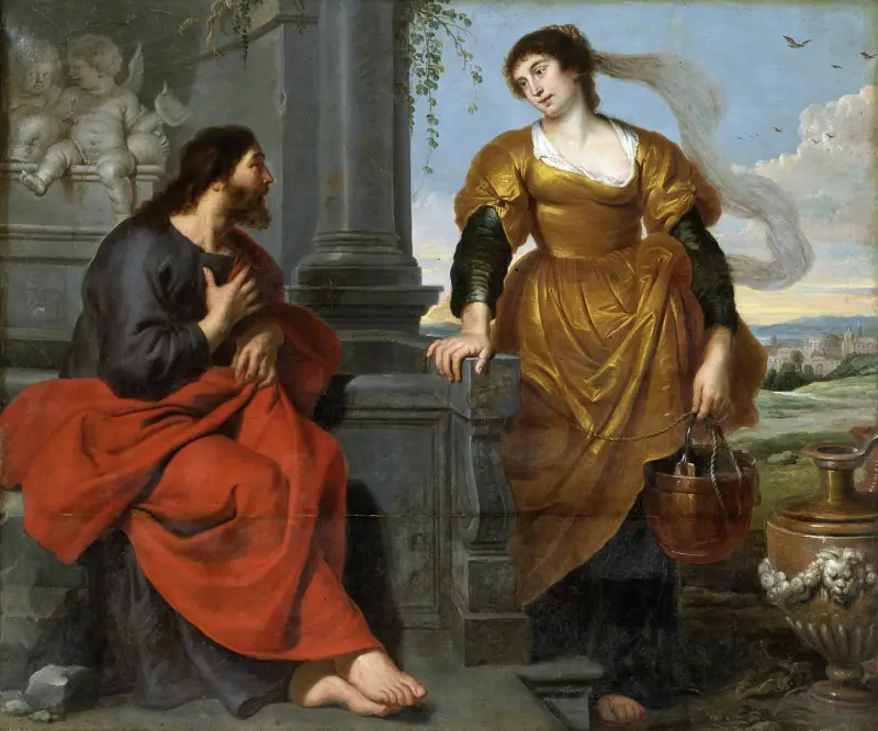 Christ and the Woman of Samaria av Cornelis de Vos