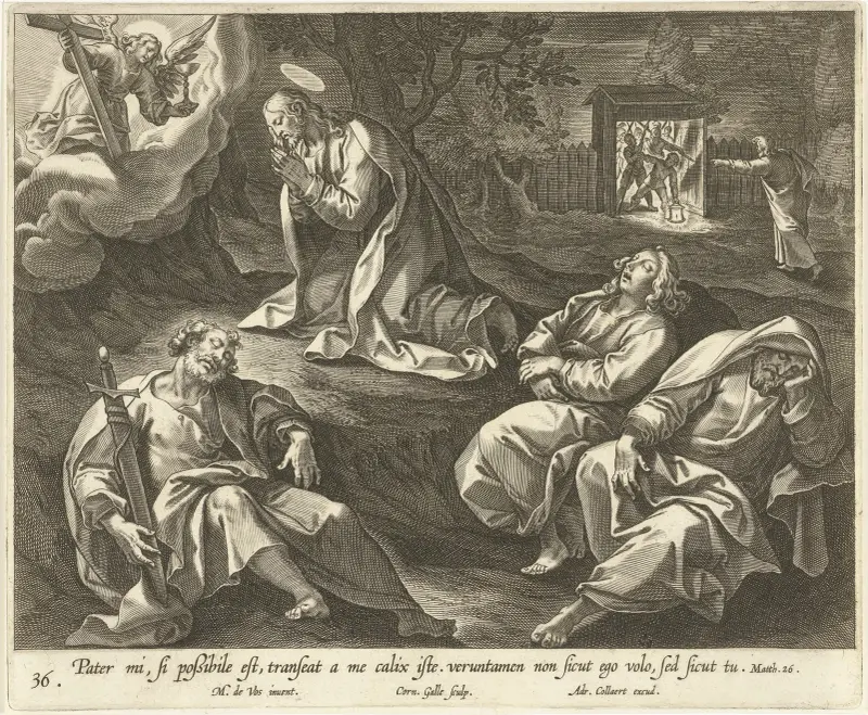Kristus i Getsemane av Maerten De Vos