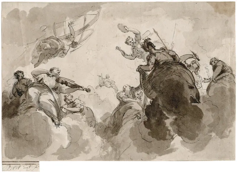 Apollo och muserna av Jacob de Wit