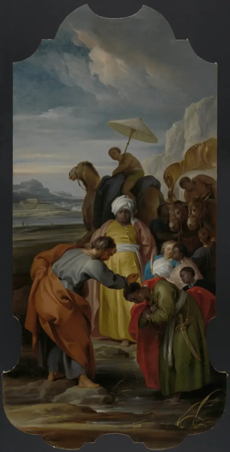 Der heilige Philippus tauft den Kämmerer von Jacob de Wit