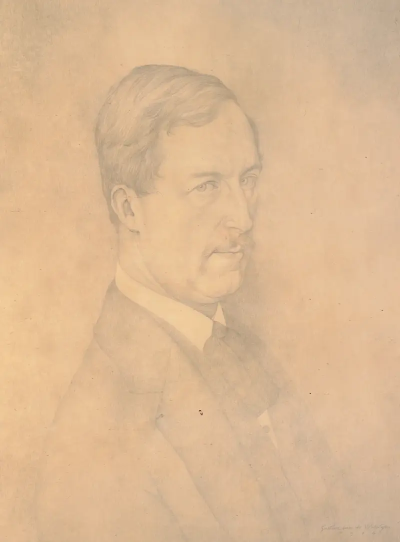 Porträtt av Albert I, kung av Belgien (1875–1934) av Gustave Van de Woestijne
