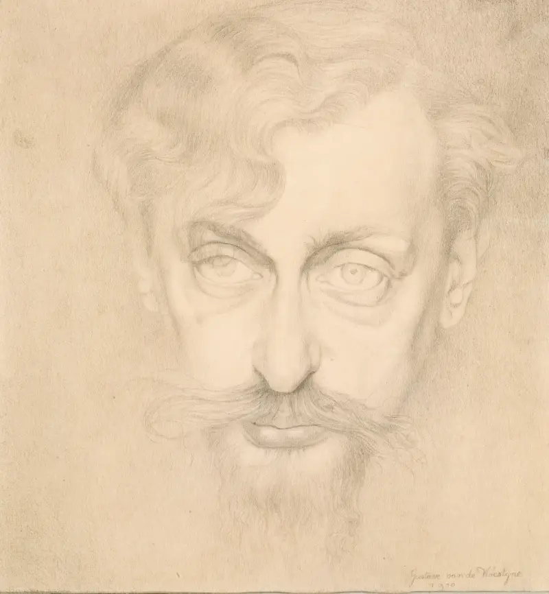 Portrait of the Writer Karel van de Woestijne av Gustave Van de Woestijne