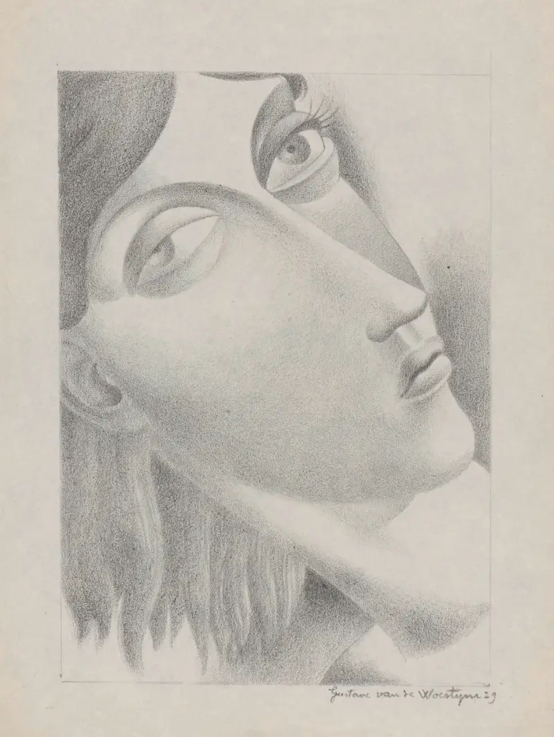 Tête de femme av Gustave Van de Woestijne