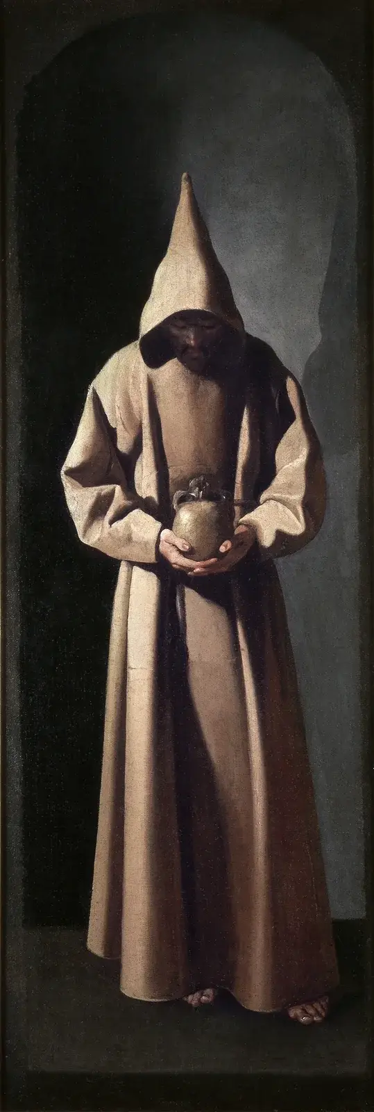 St. Francis Contemplating a Skull av Francisco de Zurbarán