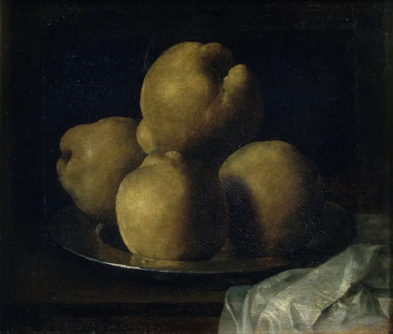 Still Life With Dish Of Quince (from 1633 until 1664) av Francisco de Zurbarán