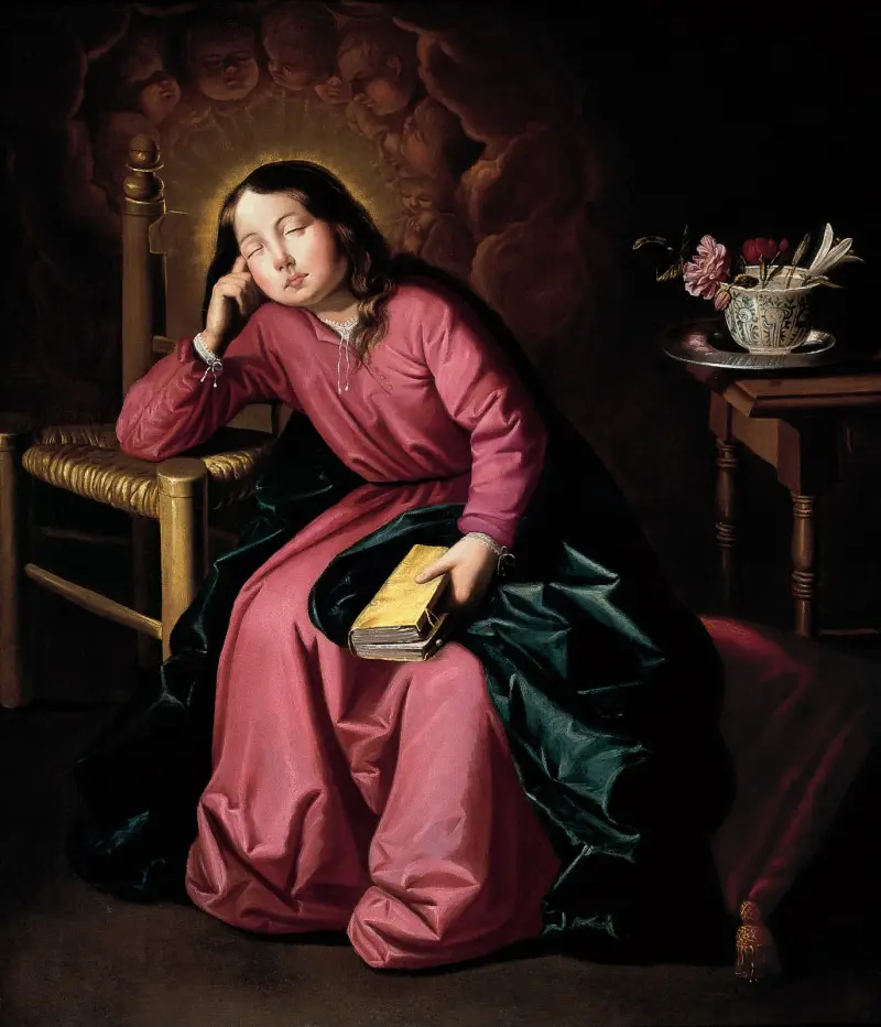 The Child Virgin Asleep av Francisco de Zurbarán