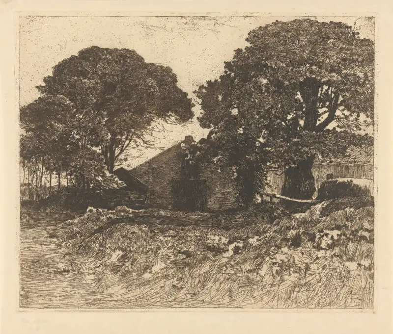 Boerderij in Dekkersduin av Willem de Zwart