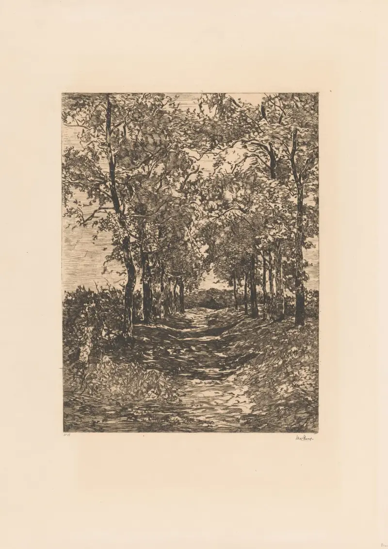 Krajobraz z wąską aleją, Willem de Zwart