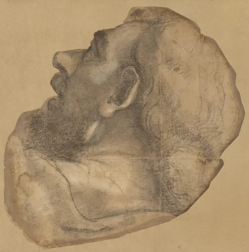 Kartong för aposteln Jakobs huvud av Sebastiano del Piombo
