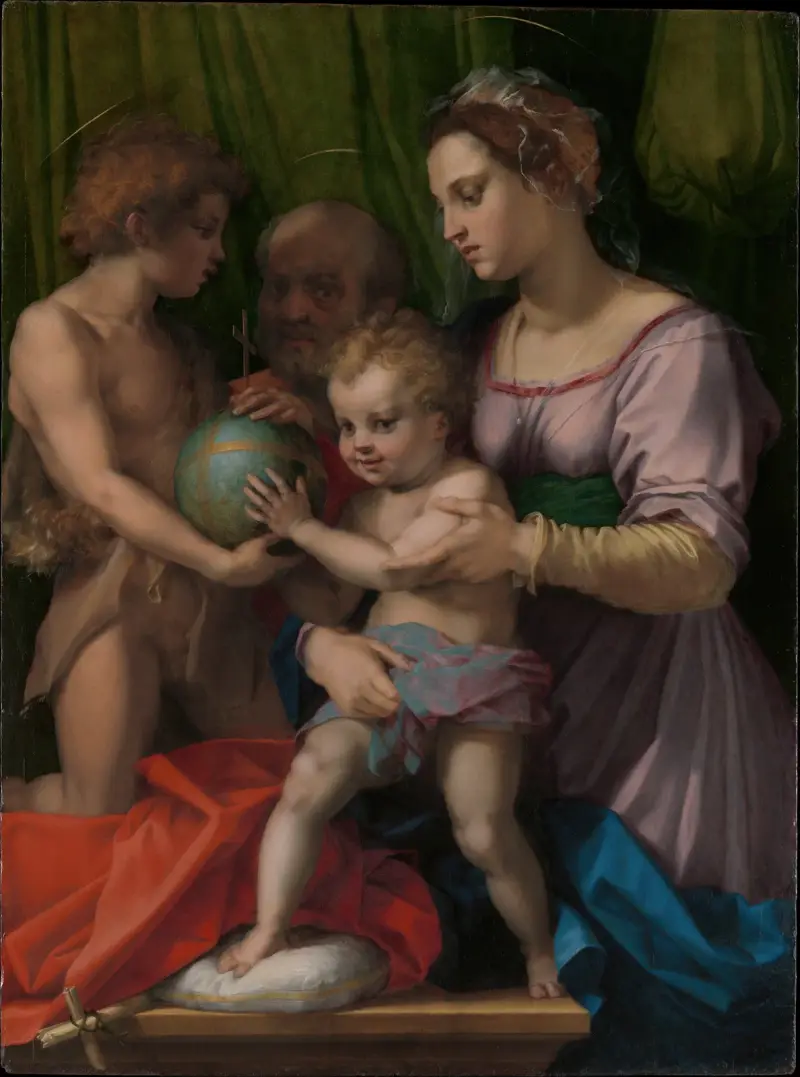 The Holy Family with the Young Saint John the Baptist av Andrea del Sarto