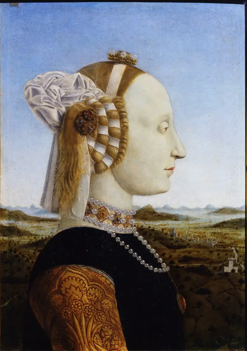 Porträt der Herzogin von Urbino, Battista Sforza von Piero Della Francesca