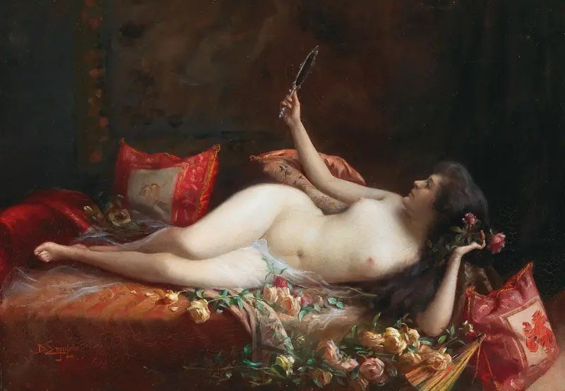On a bed of roses av Delphin Enjolras