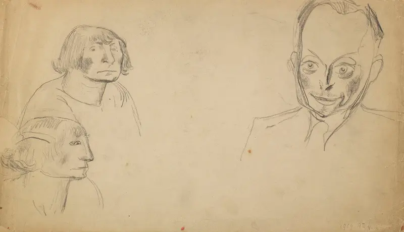 Gusta De Smet and Jozef Cantré av Frits van den Berghe