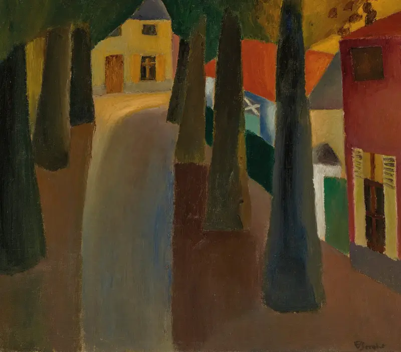 L’allée du château à Bachte-Maria-Leerne av Frits van den Berghe