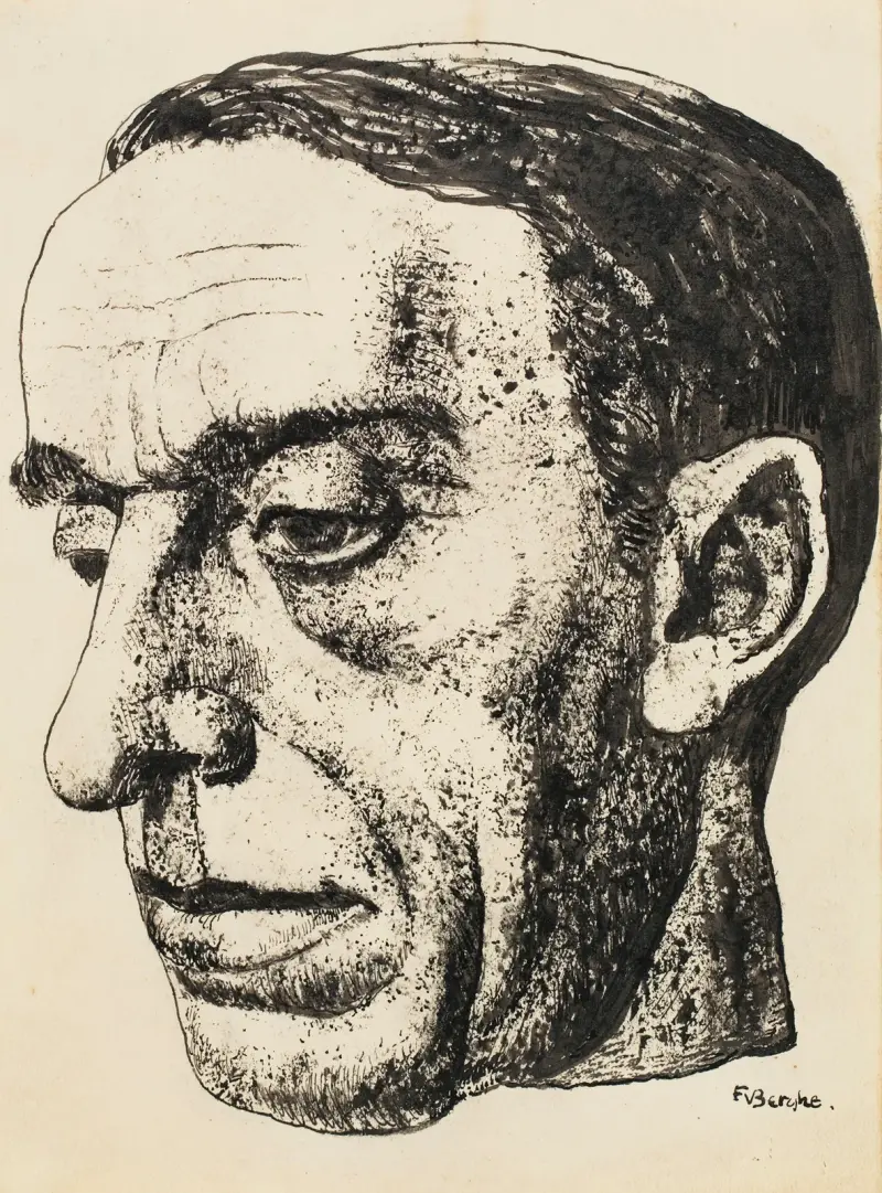 Portrait of the Artist Oscar Jespers av Frits van den Berghe