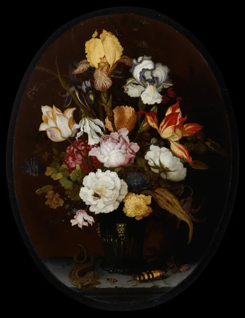 Still Life of Flowers in a Glass Vase av Balthasar van der Ast