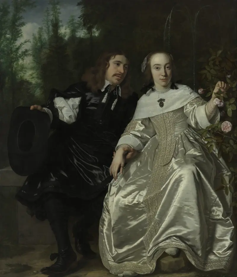 Abraham del Court and his wife Maria de Kaersgieter av Bartholomeus van der Helst