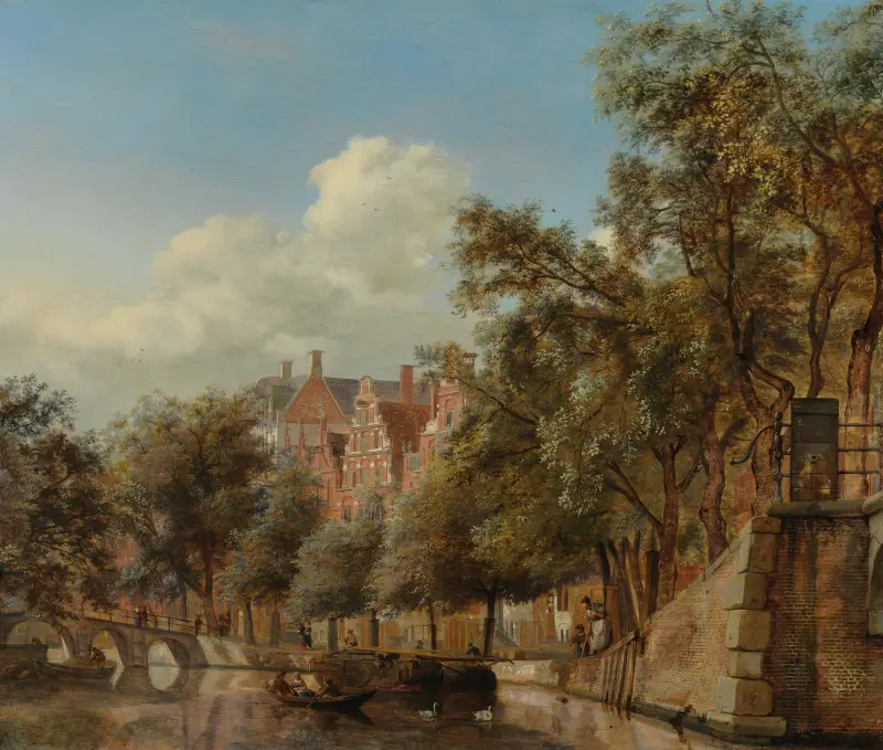 The Herengracht, Amsterdam, Viewed from the Leliegracht av Jan van der Heyden