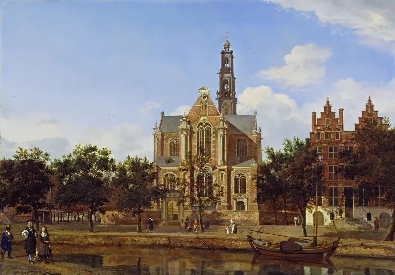 View of the Westerkerk, Amsterdam av Jan van der Heyden