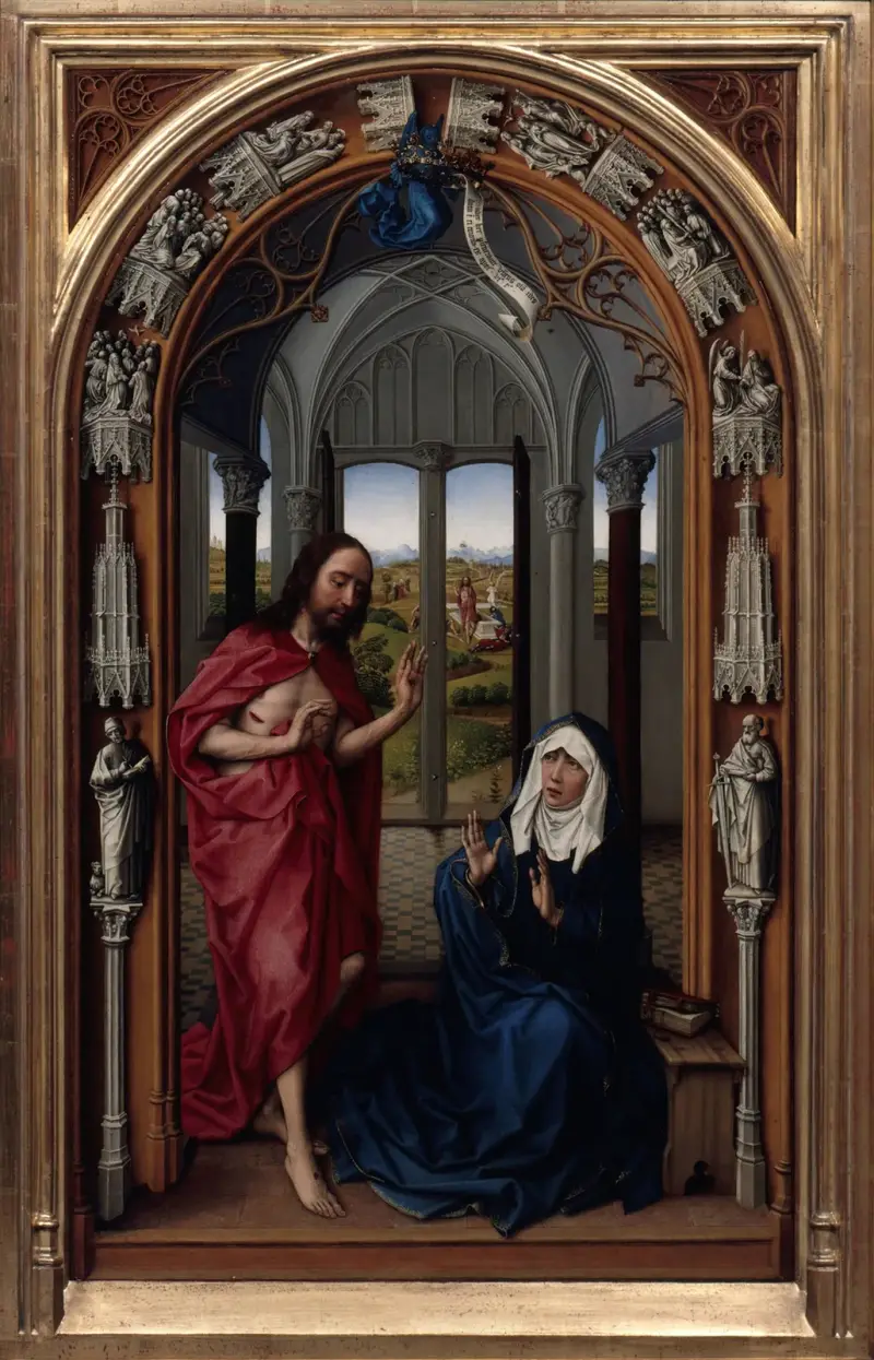 The Altar of Our Lady (Miraflores Altar), 1440 – nr 1 av Rogier van der Weyden