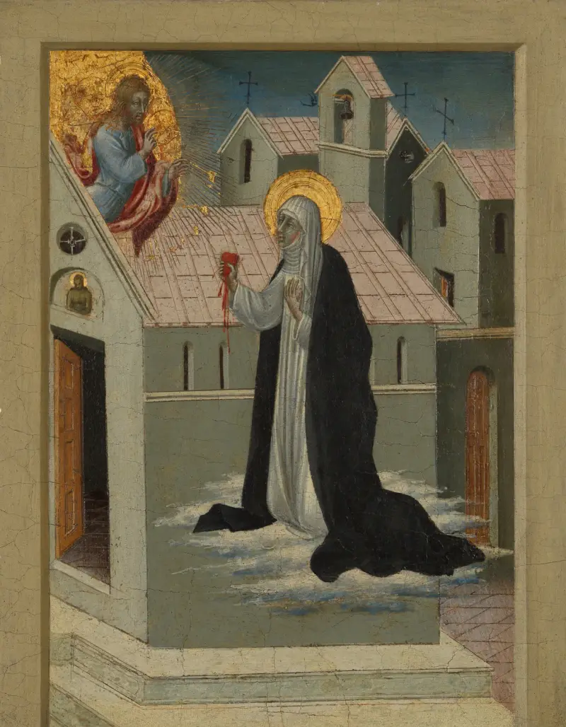 Saint Catherine of Siena Exchanging Her Heart with Christ av Giovanni di Paolo