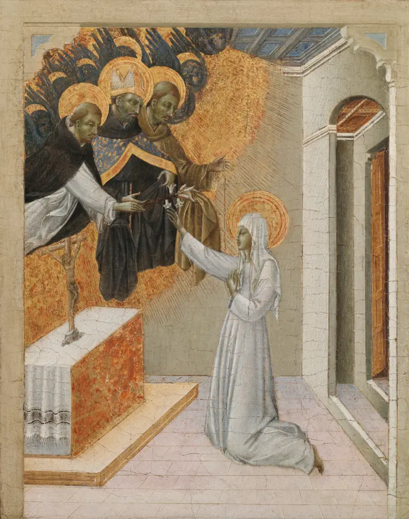 St. Catherine of Siena Invested with the Dominican Habit av Giovanni di Paolo