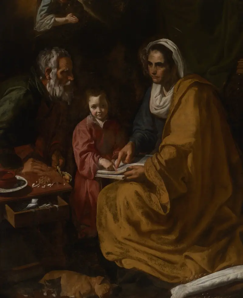 Jungfruns undervisning av Diego Velázquez
