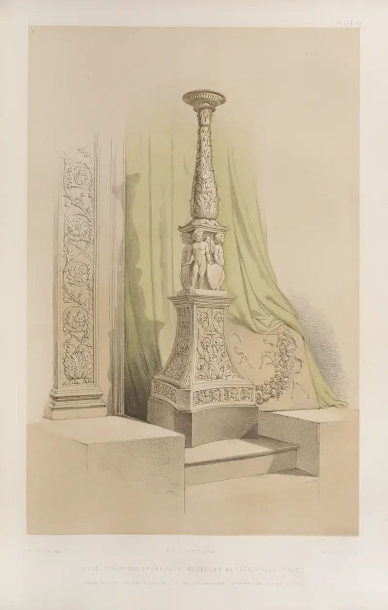 Kandelaber i arabesk, Matthew Digby Wyatt