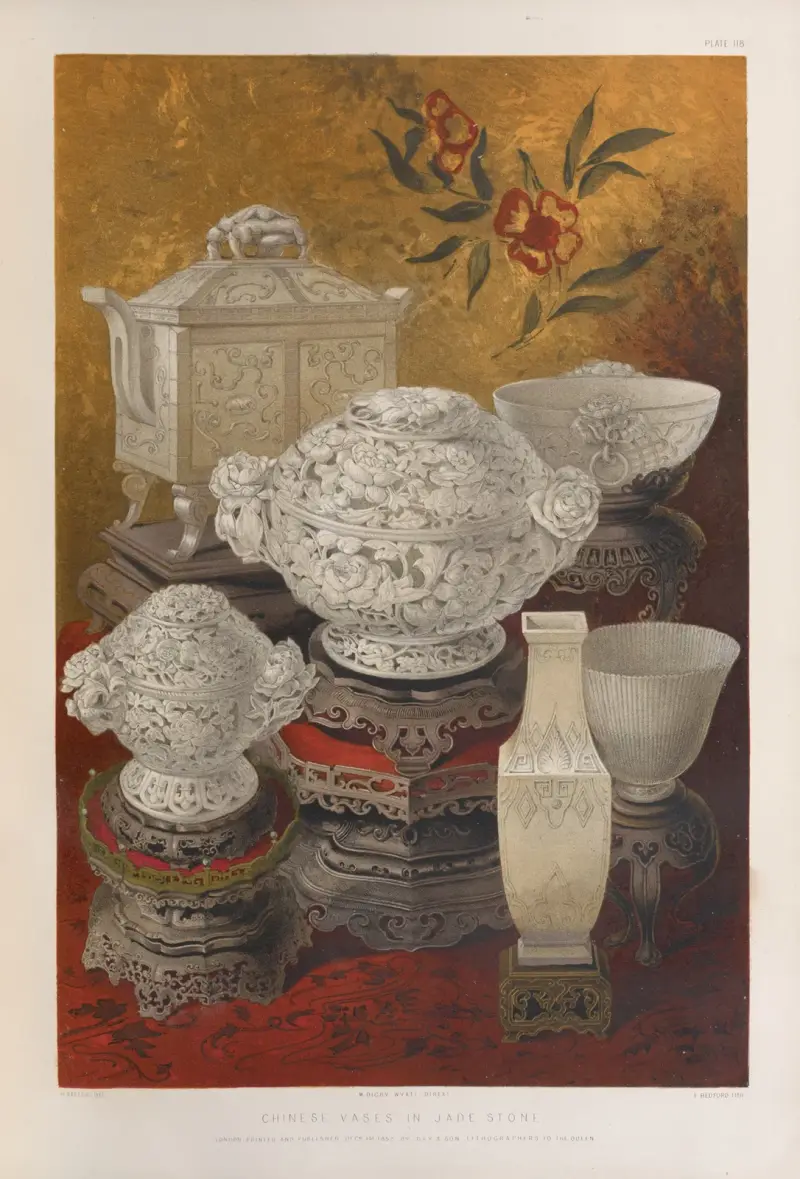 Chinese vases in jade stone av Matthew Digby Wyatt